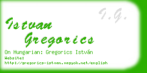 istvan gregorics business card